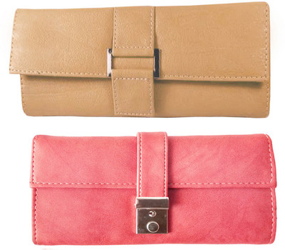 

Lady bar Casual Tan, Pink Clutch, Pink;tan