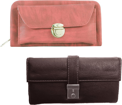 

Lady bar Casual Pink, Brown Clutch, Brown;pink
