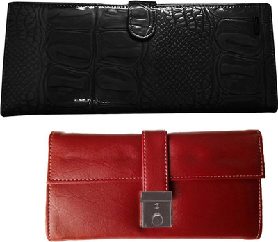 

Lady bar Casual Black, Red Clutch