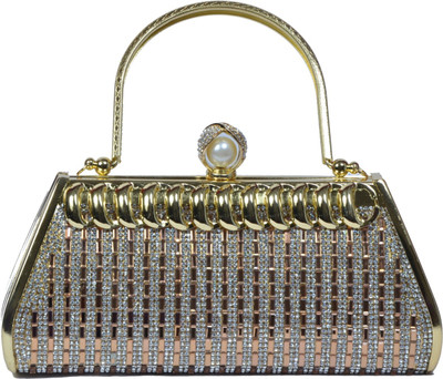 

Jewels Nation Casual Gold, White Clutch