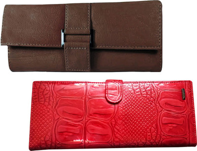 

Lady bar Casual Brown, Red Clutch