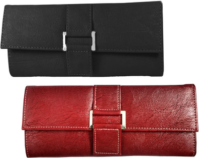 Lady bar Casual Black, Red Clutch