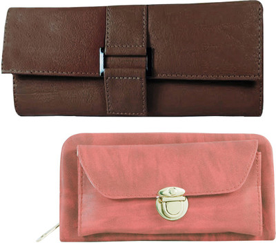 

Lady bar Casual Brown, Pink Clutch