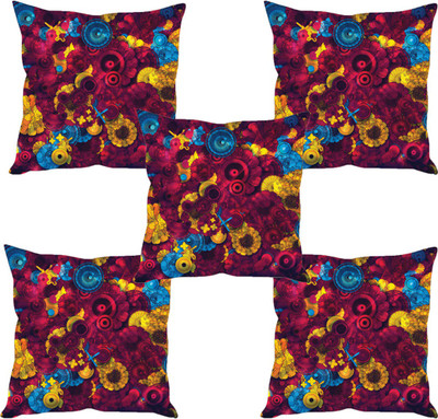 

Sleep Nature's Abstract Cushions Cover(Pack of 5, 30.63 cm*30.63 cm, Multicolor)