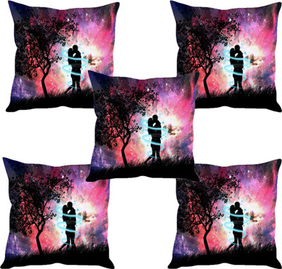 

Sleep Nature's Abstract Cushions Cover(Pack of 5, 30.63 cm*30.63 cm, Multicolor)