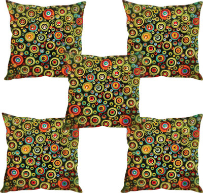 

Sleep Nature's Abstract Cushions Cover(Pack of 5, 40.63 cm*40.63 cm, Multicolor)
