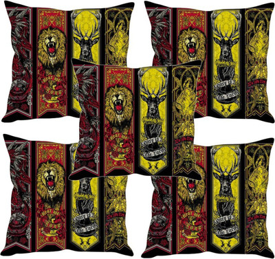 

Sleep Nature's Printed Cushions Cover(Pack of 5, 30.63 cm*30.63 cm, Multicolor)
