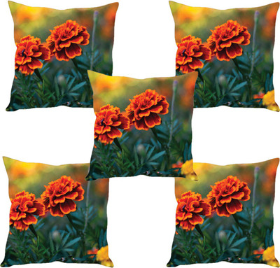 

Sleep Nature's Abstract Cushions Cover(Pack of 5, 30.63 cm*30.63 cm, Multicolor)
