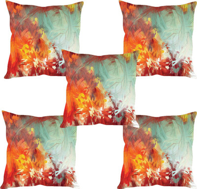 

Sleep Nature's Abstract Cushions Cover(Pack of 5, 40.63 cm*40.63 cm, Multicolor)