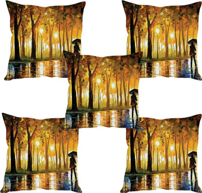 

Sleep Nature's Abstract Cushions Cover(Pack of 5, 30.63 cm*30.63 cm, Multicolor)