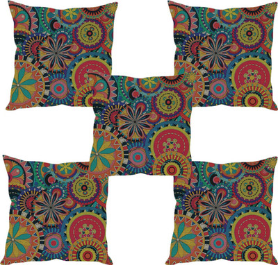 

Sleep Nature's Abstract Cushions Cover(Pack of 5, 40.63 cm*40.63 cm, Multicolor)