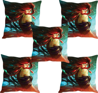 

Sleep Nature's Abstract Cushions Cover(Pack of 5, 30.63 cm*30.63 cm, Multicolor)