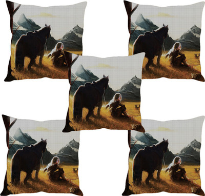 

Sleep Nature's Abstract Cushions Cover(Pack of 5, 30.63 cm*30.63 cm, Multicolor)