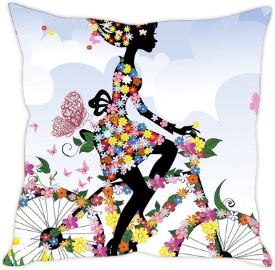 

Sleep Nature's Abstract Cushions Cover(40.63 cm*40.63 cm, Multicolor)