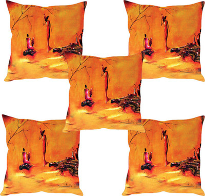 

Sleep Nature's Abstract Cushions Cover(Pack of 5, 40.63 cm*40.63 cm, Multicolor)