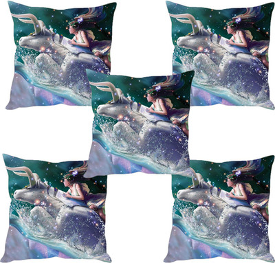

Sleep Nature's Abstract Cushions Cover(Pack of 5, 30.63 cm*30.63 cm, Multicolor)