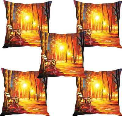 

Sleep Nature's Abstract Cushions Cover(Pack of 5, 40.63 cm*40.63 cm, Multicolor)