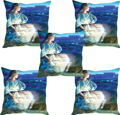 

Sleep Nature's Abstract Cushions Cover(Pack of 5, 40.63 cm*40.63 cm, Multicolor)