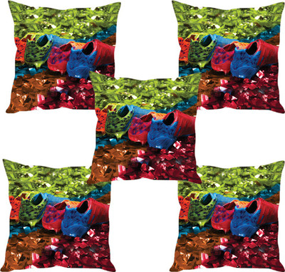 

Sleep Nature's Abstract Cushions Cover(Pack of 5, 40.63 cm*40.63 cm, Multicolor)