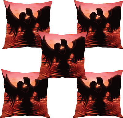 

Sleep Nature's Abstract Cushions Cover(Pack of 5, 30.63 cm*30.63 cm, Multicolor)