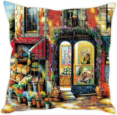 

Sleep Nature's Abstract Cushions Cover(40.63 cm*40.63 cm, Multicolor)
