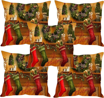 

Sleep Nature's Printed Cushions Cover(Pack of 5, 30.63 cm*30.63 cm, Multicolor)