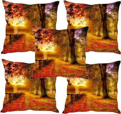 

Sleep Nature's Printed Cushions Cover(Pack of 5, 40.63 cm*40.63 cm, Multicolor)