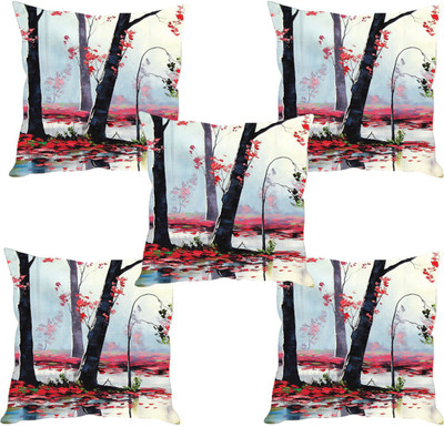 

Sleep Nature's Abstract Cushions Cover(Pack of 5, 30.63 cm*30.63 cm, Multicolor)