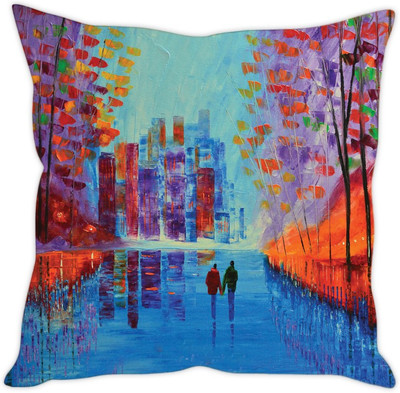 

Sleep Nature's Abstract Cushions Cover(40.63 cm*40.63 cm, Multicolor)