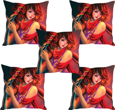 

Sleep Nature's Abstract Cushions Cover(Pack of 5, 30.63 cm*30.63 cm, Multicolor)
