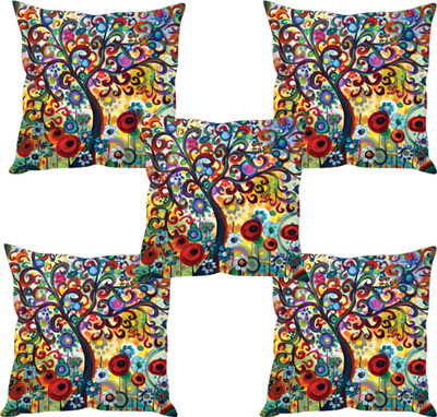 

Sleep Nature's Abstract Cushions Cover(Pack of 5, 30.63 cm*30.63 cm, Multicolor)