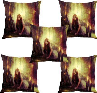 

Sleep Nature's Abstract Cushions Cover(Pack of 5, 40.63 cm*40.63 cm, Multicolor)