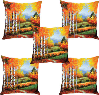 

Sleep Nature's Abstract Cushions Cover(Pack of 5, 30.63 cm*30.63 cm, Multicolor)