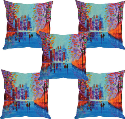 

Sleep Nature's Abstract Cushions Cover(Pack of 5, 40.63 cm*40.63 cm, Multicolor)