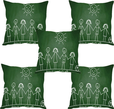 

Sleep Nature's Abstract Cushions Cover(Pack of 5, 40.63 cm*40.63 cm, Multicolor)
