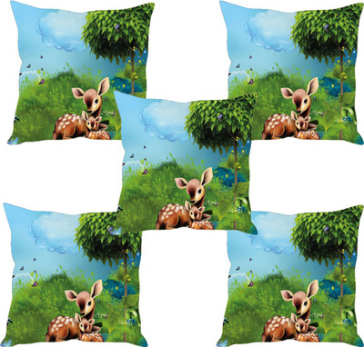 

Sleep Nature's Abstract Cushions Cover(Pack of 5, 30.63 cm*30.63 cm, Multicolor)