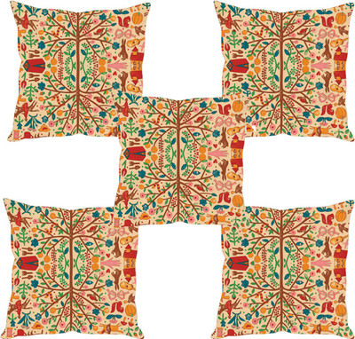 

Sleep Nature's Abstract Cushions Cover(Pack of 5, 40.63 cm*40.63 cm, Multicolor)