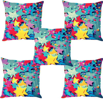 

Sleep Nature's Abstract Cushions Cover(Pack of 5, 30.63 cm*30.63 cm, Multicolor)