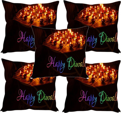 

Sleep Nature's Printed Cushions Cover(Pack of 5, 30.63 cm*30.63 cm, Multicolor)