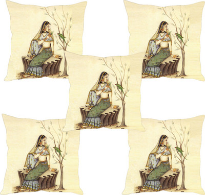 

Sleep Nature's Abstract Cushions Cover(Pack of 5, 30.63 cm*30.63 cm, Multicolor)