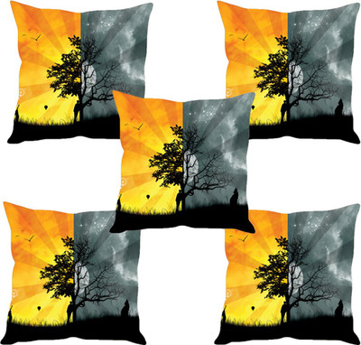 

Sleep Nature's Abstract Cushions Cover(Pack of 5, 40.63 cm*40.63 cm, Multicolor)