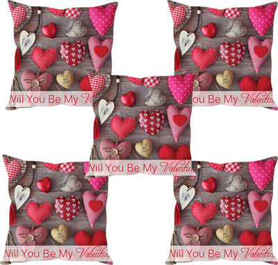 

Sleep Nature's Abstract Cushions Cover(Pack of 5, 40.63 cm*40.63 cm, Multicolor)