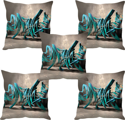 

Sleep Nature's Abstract Cushions Cover(Pack of 5, 40.63 cm*40.63 cm, Multicolor)