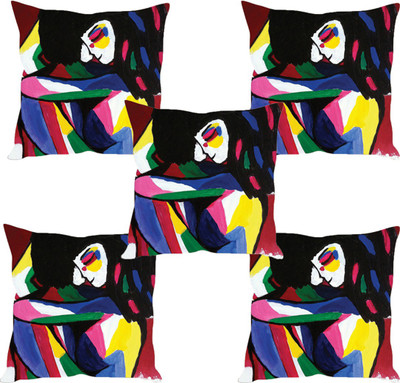 

Sleep Nature's Abstract Cushions Cover(Pack of 5, 30.63 cm*30.63 cm, Multicolor)