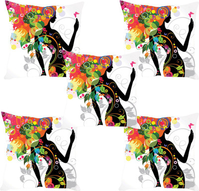 

Sleep Nature's Abstract Cushions Cover(Pack of 5, 30.63 cm*30.63 cm, Multicolor)