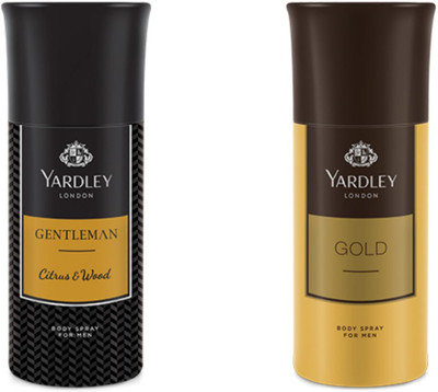 

Yardley London Citrus & Wood And Gold Combo Pack 2 Deodorant Spray - For Men(150 ml, Pack of 2)