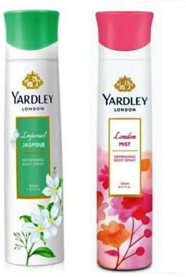 

Yardley London Jasmine and Mist Combo Pack 2 Deodorant Spray - For Women(150 ml, Pack of 2)