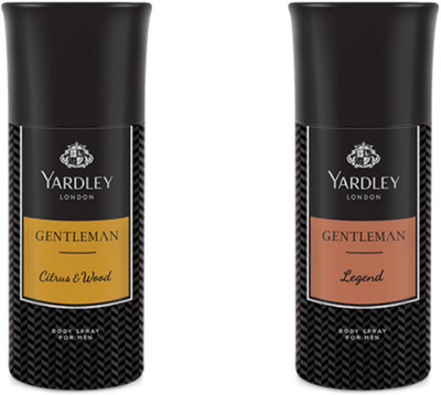 

Yardley London Citrus & Wood And Legend Combo Pack 2 Deodorant Spray - For Men(150 ml, Pack of 2)
