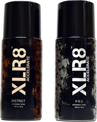 

XLR8 PRO & instrict Body Spray - For Men(150 ml, Pack of 2)