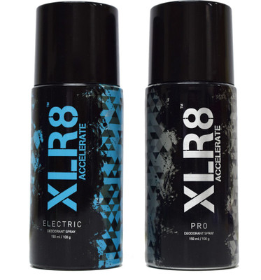 

XLR8 PRO & ELECTRIC Body Spray - For Men(150 ml, Pack of 2)